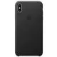 Capac protectie spate Apple Leather Case pentru iPhone XS Max, Black
