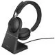 Casti Jabra Evolve2 65, Stereo, USB-C, UC, Stand, Negru
