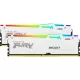 Memorie Desktop Kingston Fury Beast RGB, 32GB(2 x 16GB) DDR5, 5600Mhz, White, EXPO