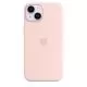 Husa de protectie Apple Silicone Case cu MagSafe pentru iPhone 14, Chalk Pink