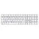 Tastatura Apple Magic Keyboard (2024) MXK73Z/A cu Touch ID si Numeric Keypad, Layout INT, White Keys
