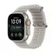 Smartwatch Apple Watch Ultra 4 GPS + Cellular (2026), 49mm, Carcasa Natural Titanium, Bratara Translucent Grey Ocean Band