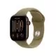 Smartwatch Apple Watch 12 GPS, 42mm, Carcasa Dark Bronze Aluminium, Bratara Olive Sport Band - M/L