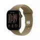 Smartwatch Apple Watch 12 GPS + Cellular, 46mm, Carcasa Dark Bronze Aluminium, Bratara Olive Sport Band - M/L