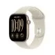 Smartwatch Apple Watch 12 GPS, 46mm, Carcasa Light Gold Aluminium, Bratara Sand Sport Band - S/M
